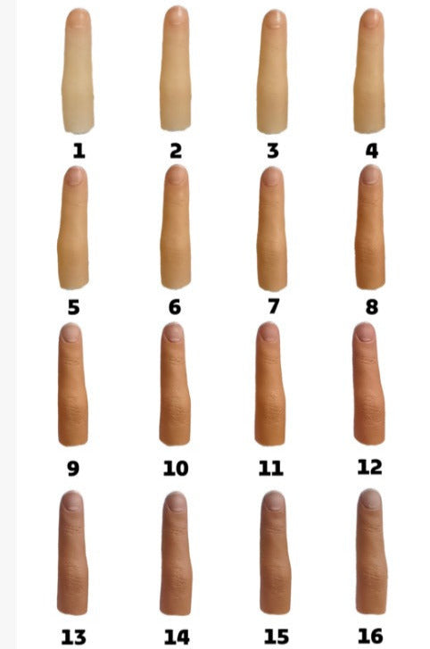 Semi-custom silicone prosthetic finger