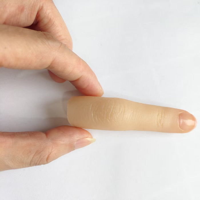 Semi-custom silicone prosthetic finger