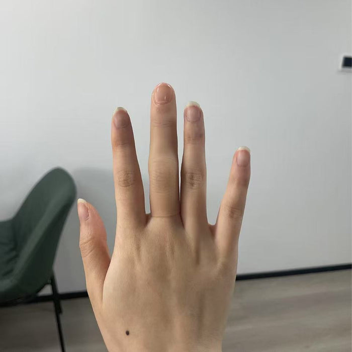 Semi-custom silicone prosthetic finger