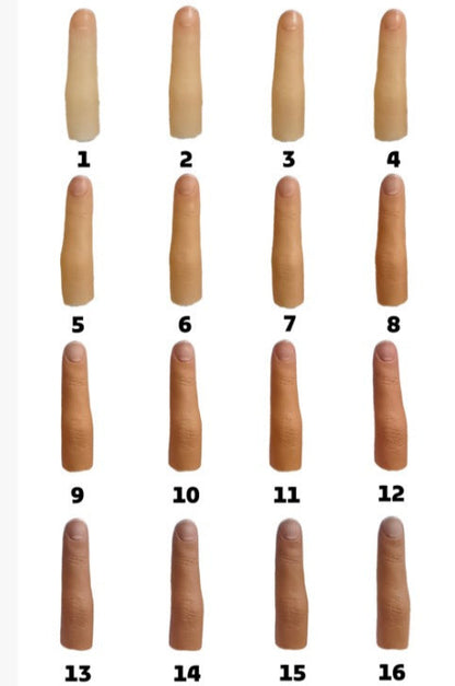 Semi-custom silicone prosthetic finger