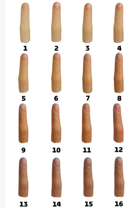 Semi-custom silicone prosthetic finger