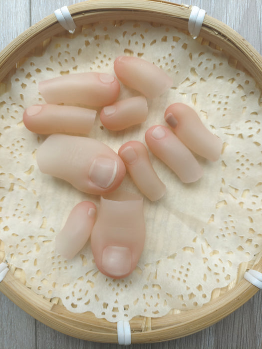 Semi-custom silicone toe prosthetic